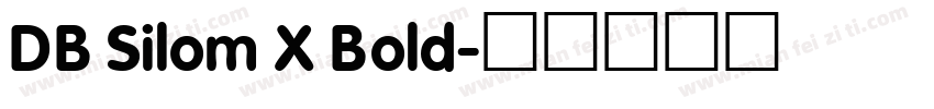 DB Silom X Bold字体转换